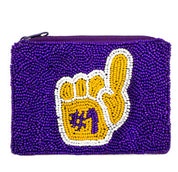 Gameday Seed Bead Purple & Yellow