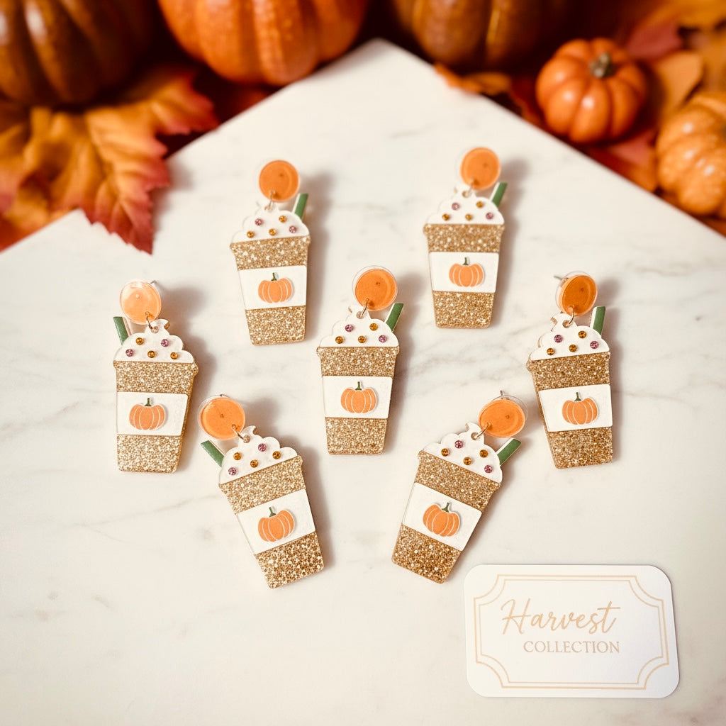 Pumpkin Spice Latte Earrings