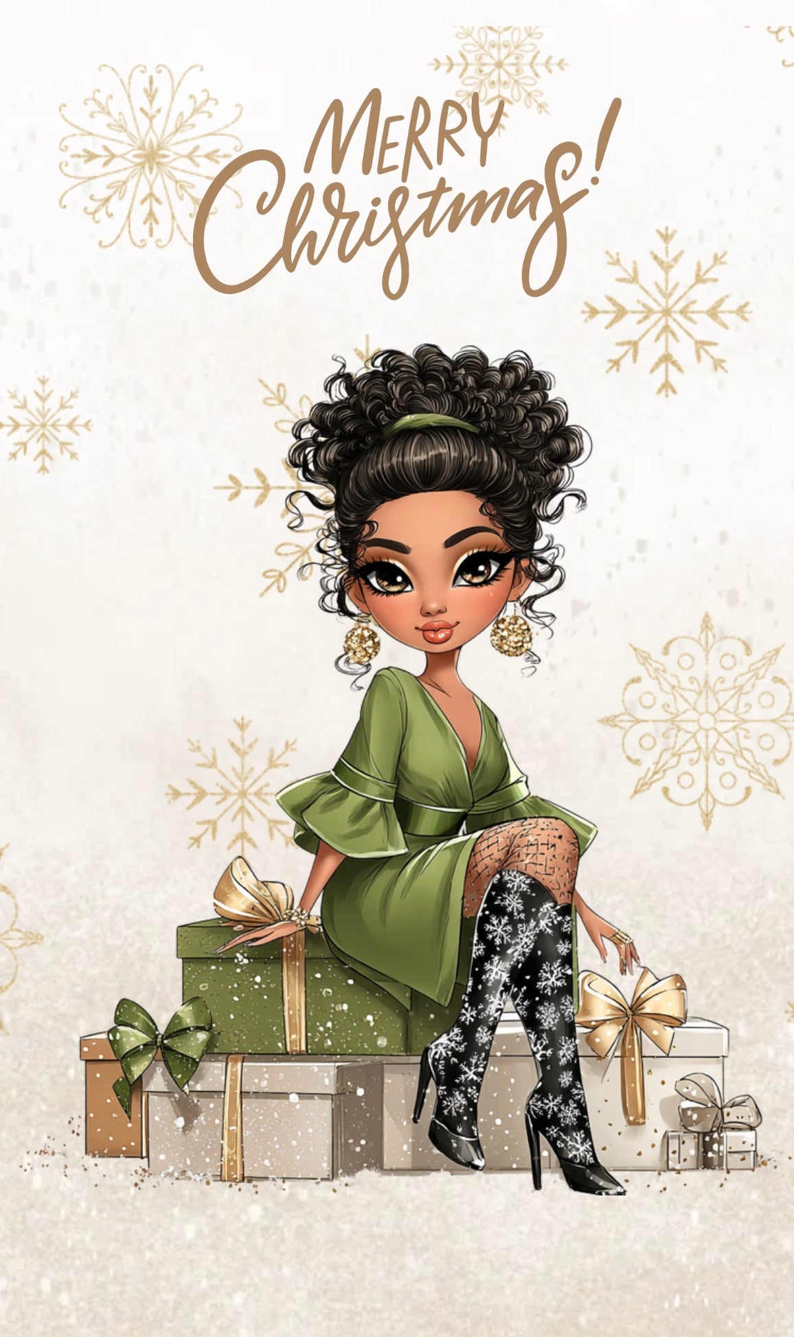 Christmas Glam Ladies Planner Dashboard Bundle – Holiday Fashion Set (3-Pack)