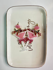 Festive Martini Glass Christmas Earrings
