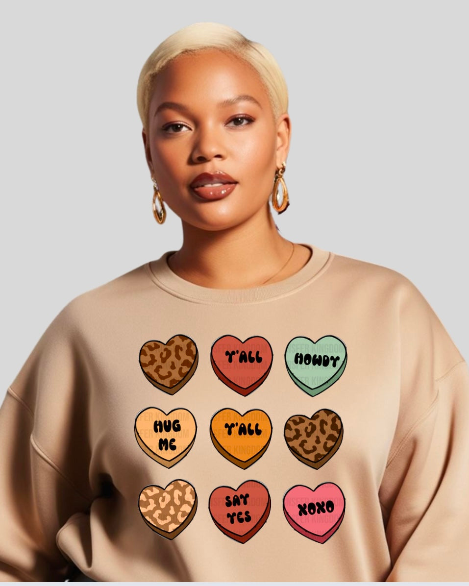 Candy Hearts Valentine’s Day Sweatshirt
