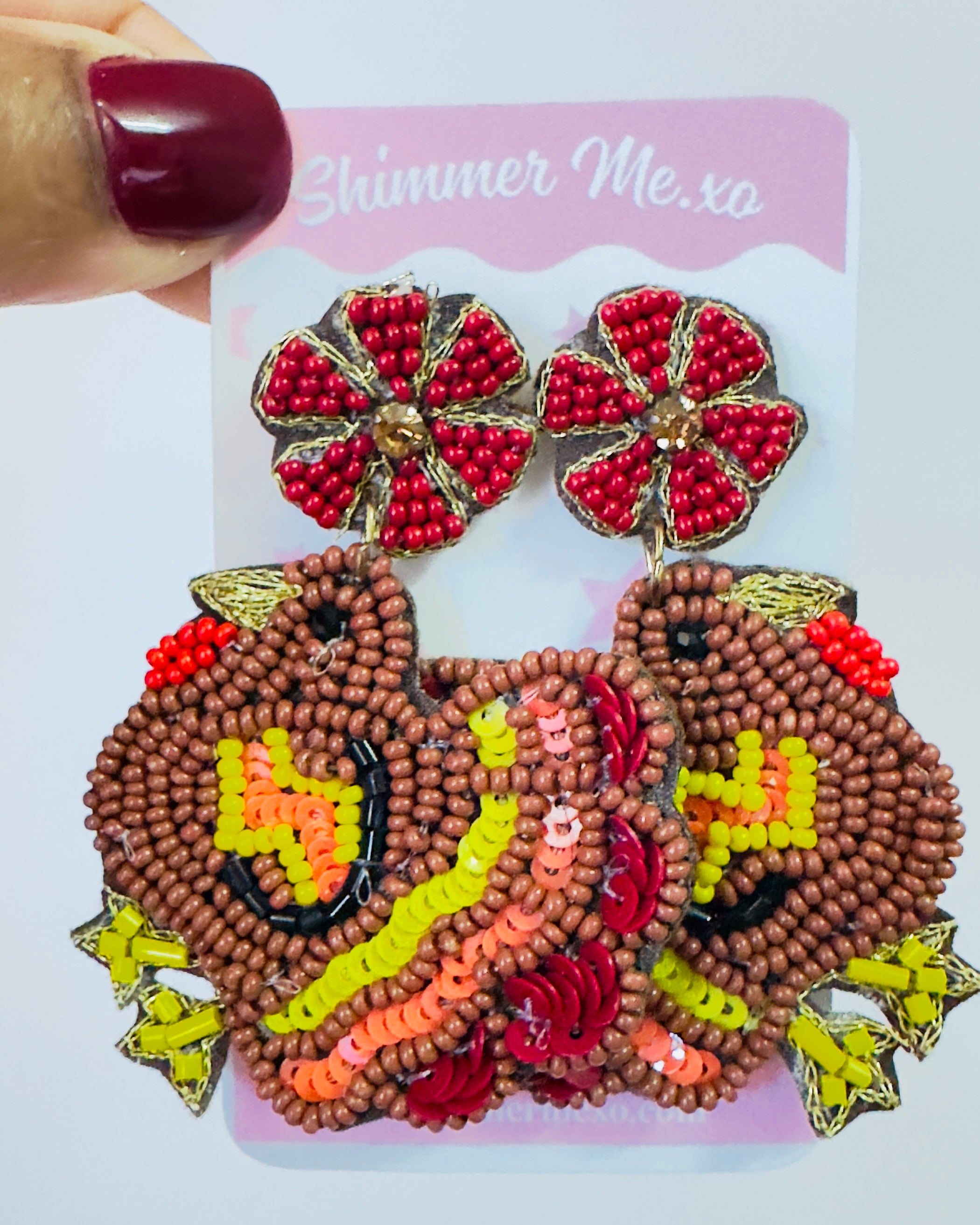 Turkey Seed Bead Earrings