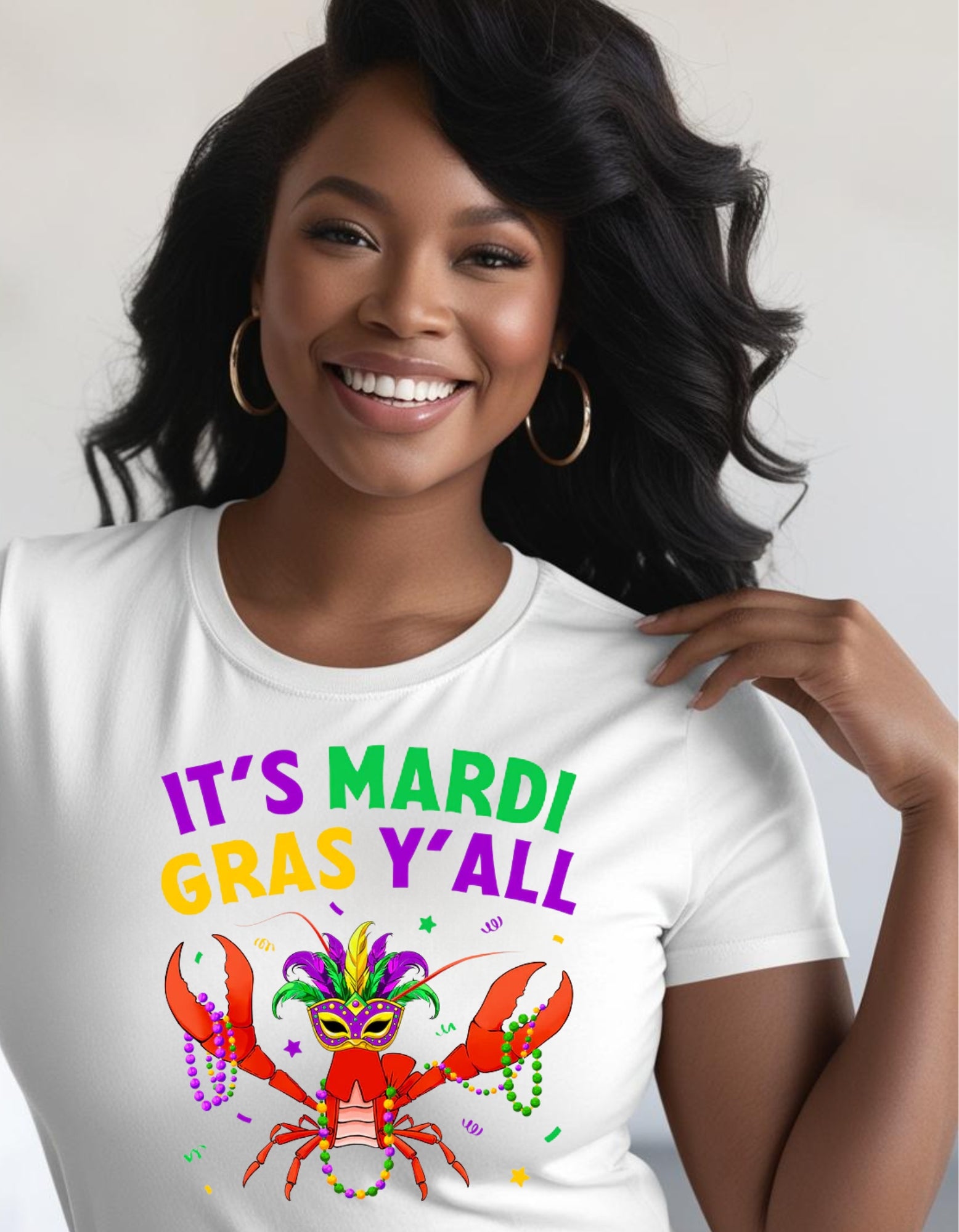 It's Mardi Gras Ya'll  Crawfish Top