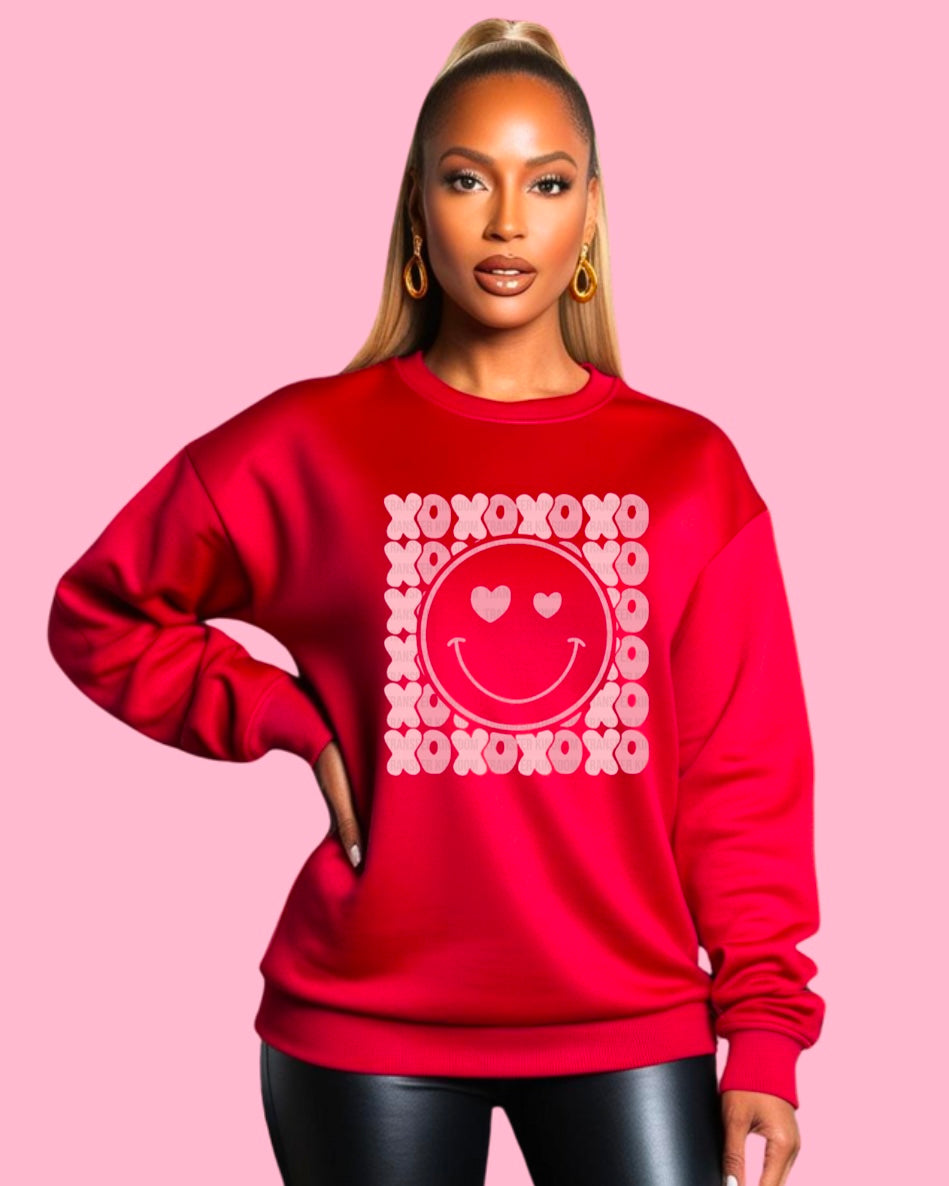 XOXO Smiley Face Sweatshirt