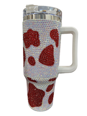 Cow Print Bling Tumbler 40 oz