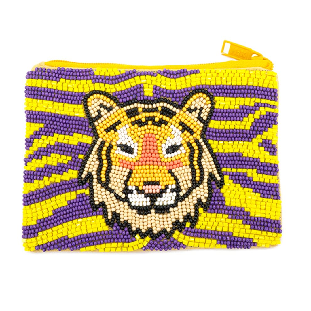Gameday Seed Bead Purple & Yellow
