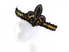 Black and Gold Fleur De Lis Sequins Headband - Shimmer Me