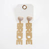 Crystal Heart Shape Gold Bride Earrings - Shimmer Me