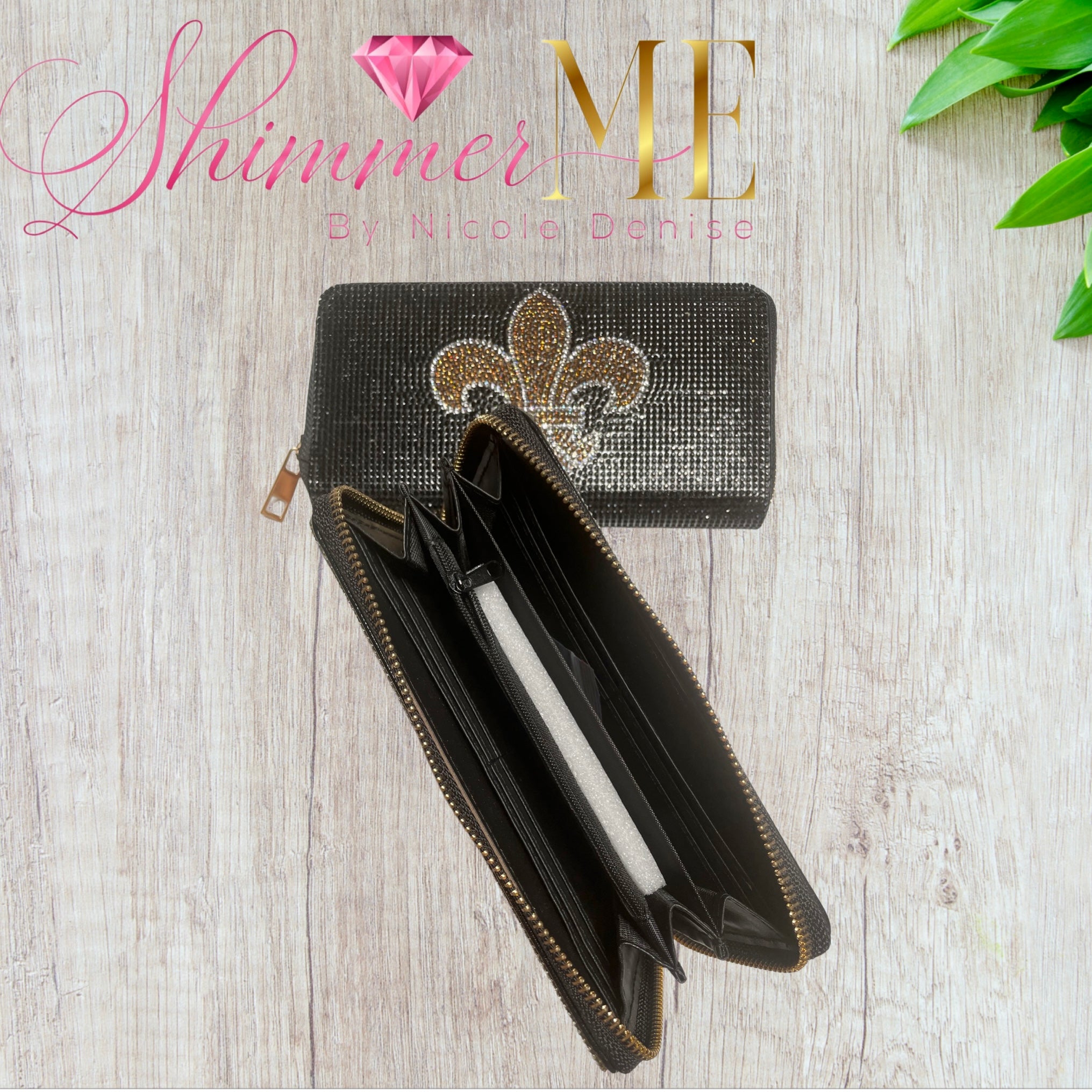 Fleur De Lis Crystal Clutch - Shimmer Me