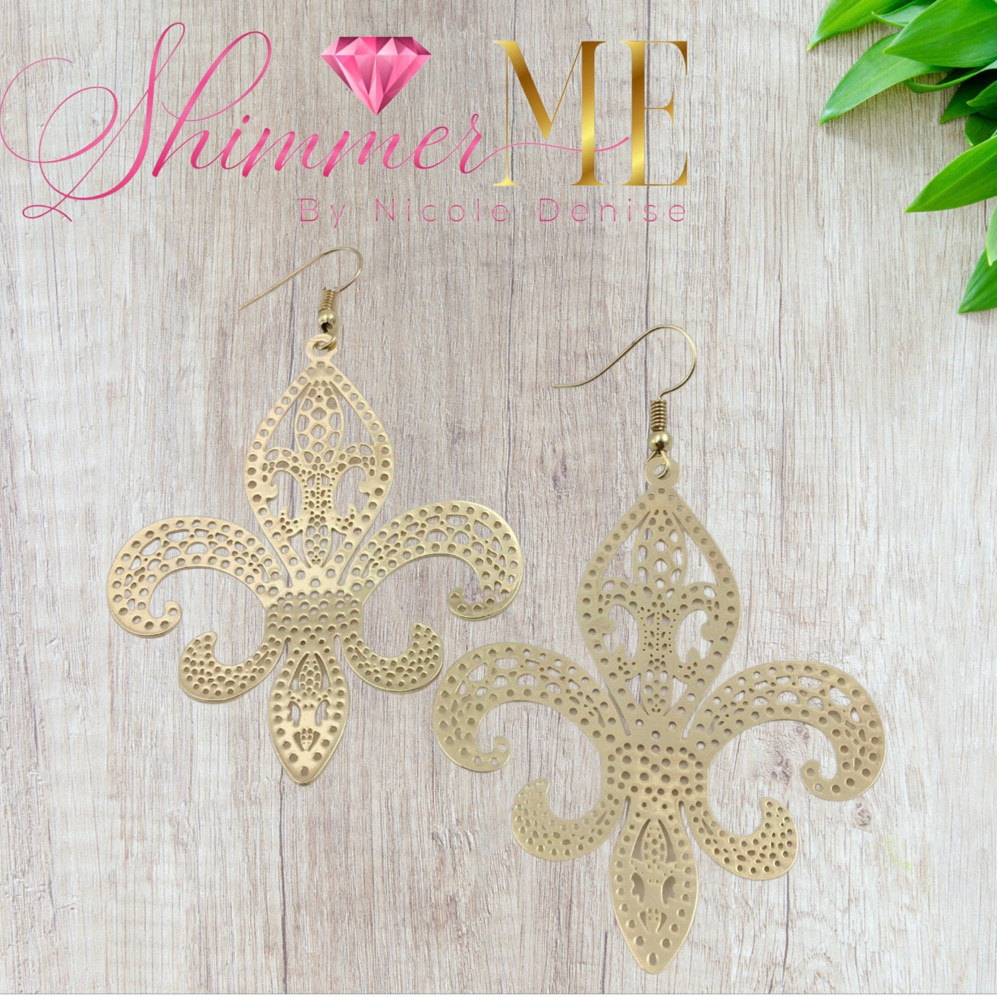 Fleur De Lis Earrings - Shimmer Me