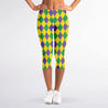 Mardi Gras Harlequin Diamond Capri Leggings - Shimmer Me