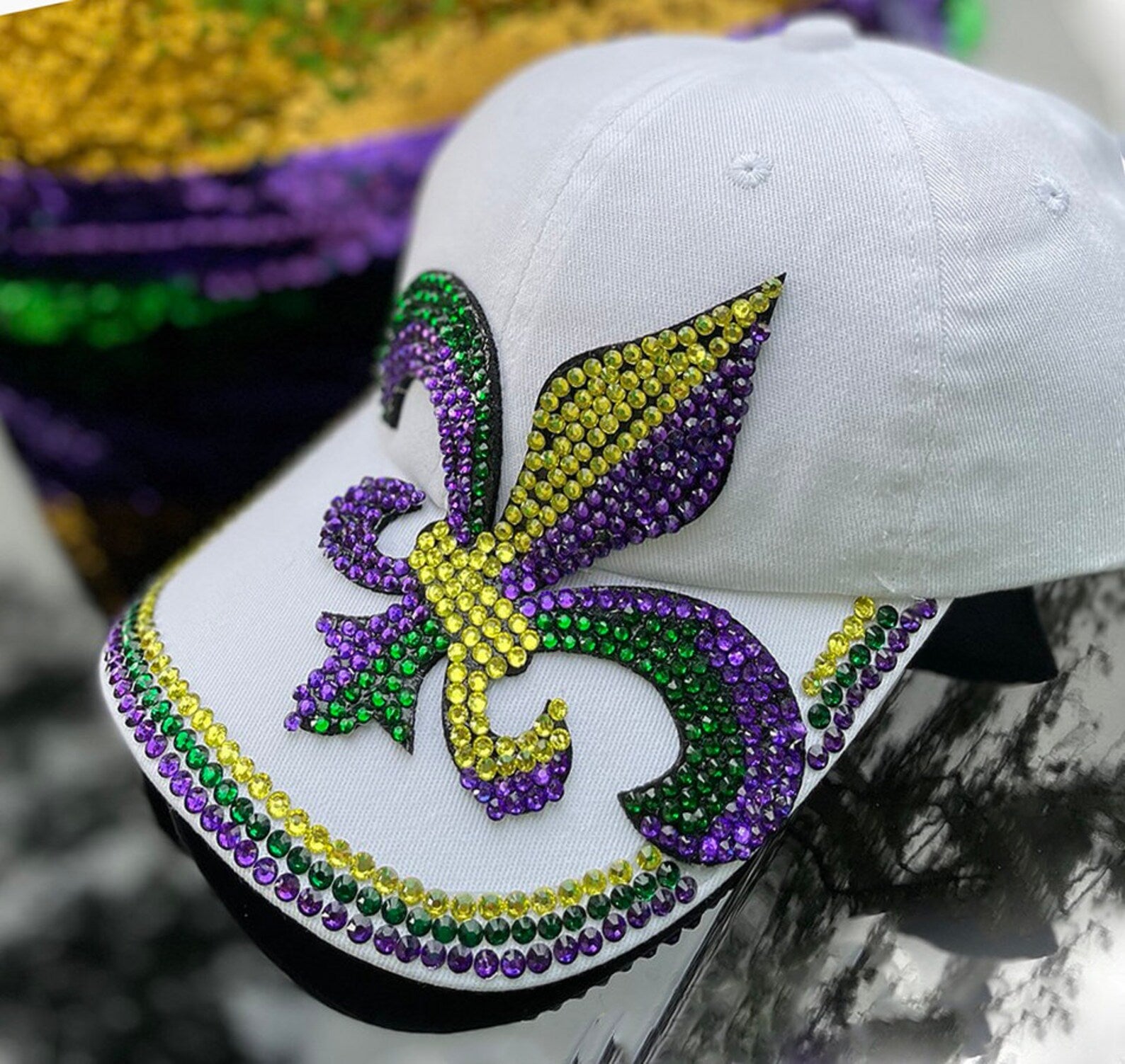 Mardi Gras Rhinestone Hat - Shimmer Me