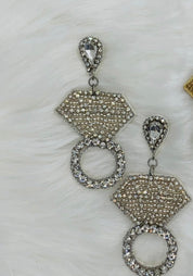 Wedding Ring Seed Bead Bride Earrings - Shimmer Me